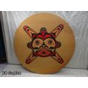 R-143: Indigenous Painting on Solid Wood – Round