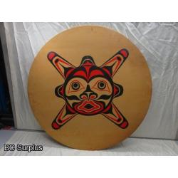 R-143: Indigenous Painting on Solid Wood – Round