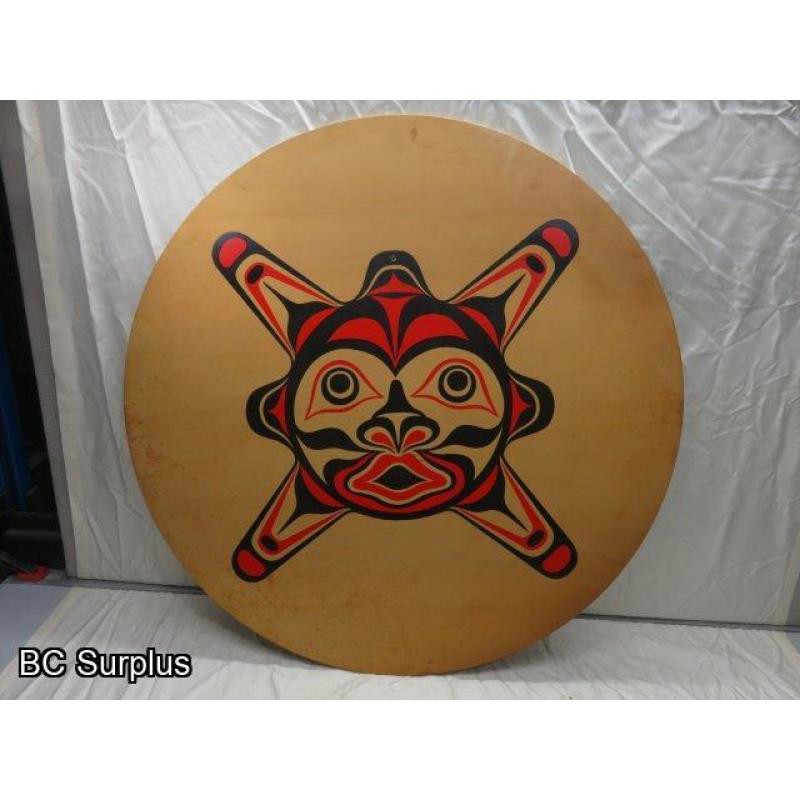 R-143: Indigenous Painting on Solid Wood – Round