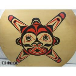 R-143: Indigenous Painting on Solid Wood – Round