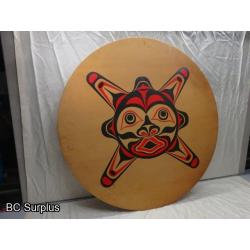 R-143: Indigenous Painting on Solid Wood – Round