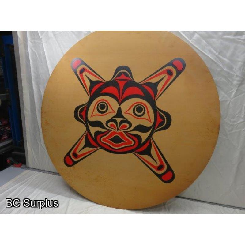 R-143: Indigenous Painting on Solid Wood – Round