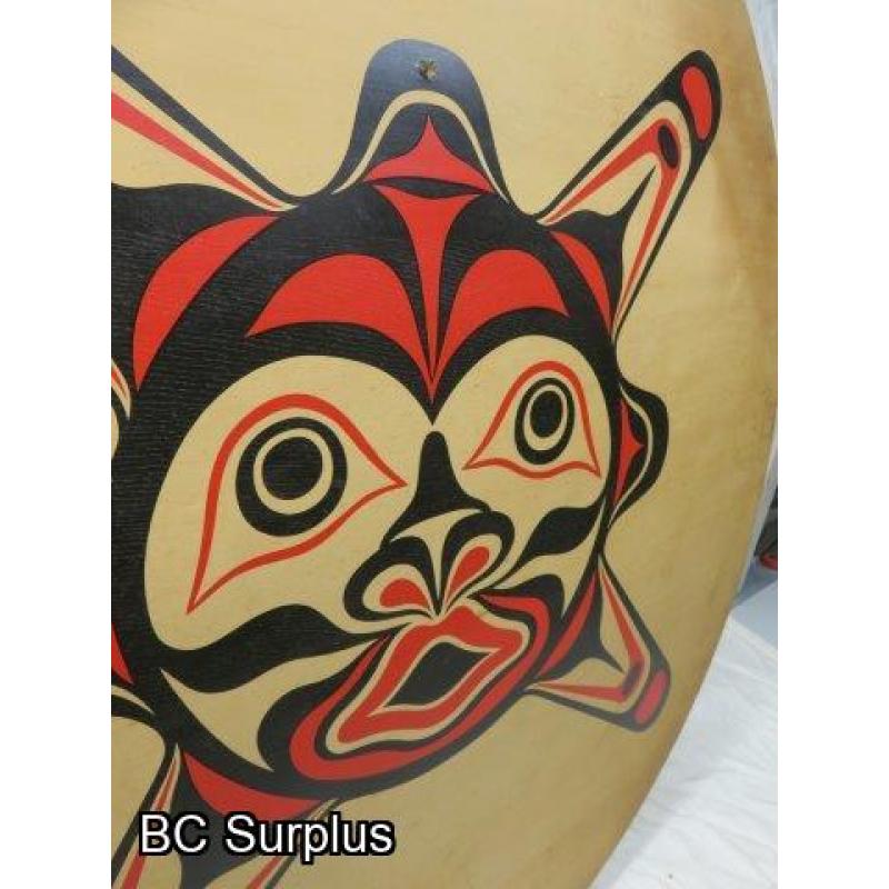 R-143: Indigenous Painting on Solid Wood – Round