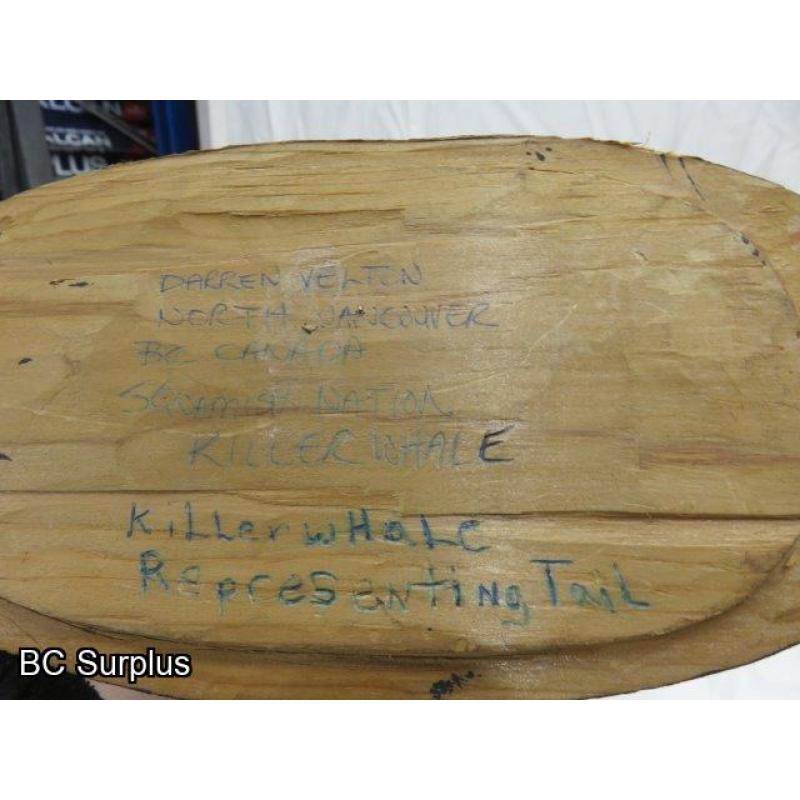 R-144: Killer Whale Carving with Lid – Signed