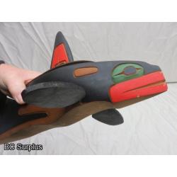 R-144: Killer Whale Carving with Lid – Signed