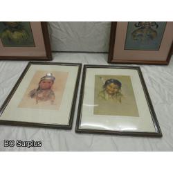 R-134: Native Children Lithographs & Prints – 5 Items