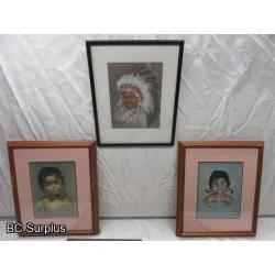 R-134: Native Children Lithographs & Prints – 5 Items