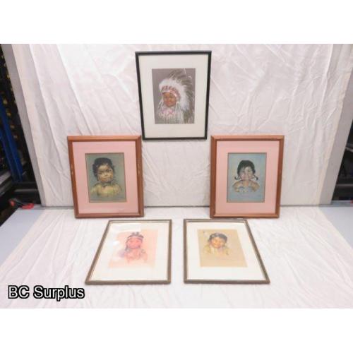 R-134: Native Children Lithographs & Prints – 5 Items