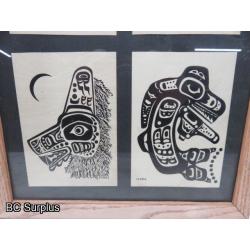 R-135: Native Themed Prints – Signed – 2 Items