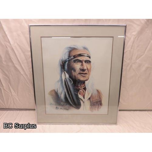 R-136: Chief Dan George 1981 Limited Edition Print – Framed