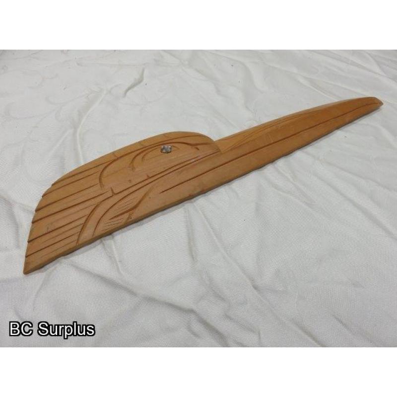 R-163: “Raven” Carved in Cedar – Dated 1999