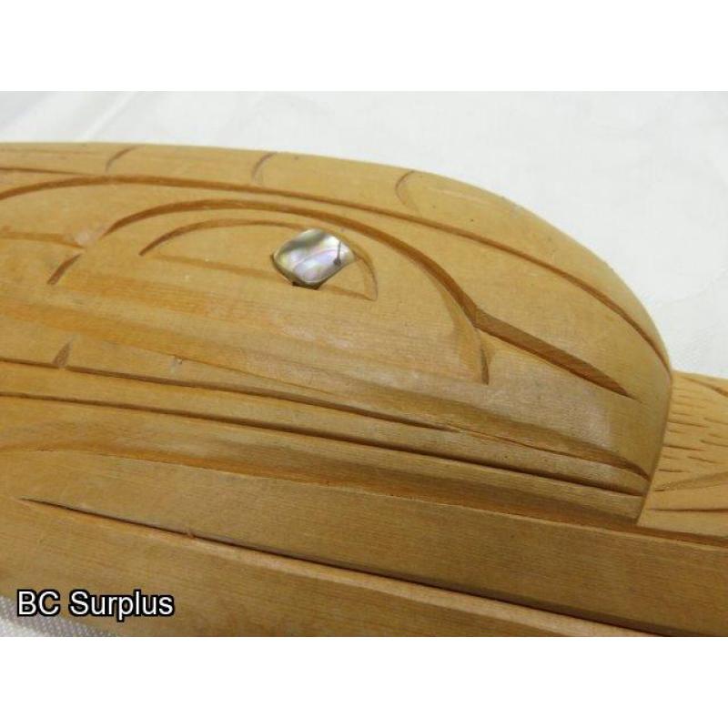 R-163: “Raven” Carved in Cedar – Dated 1999