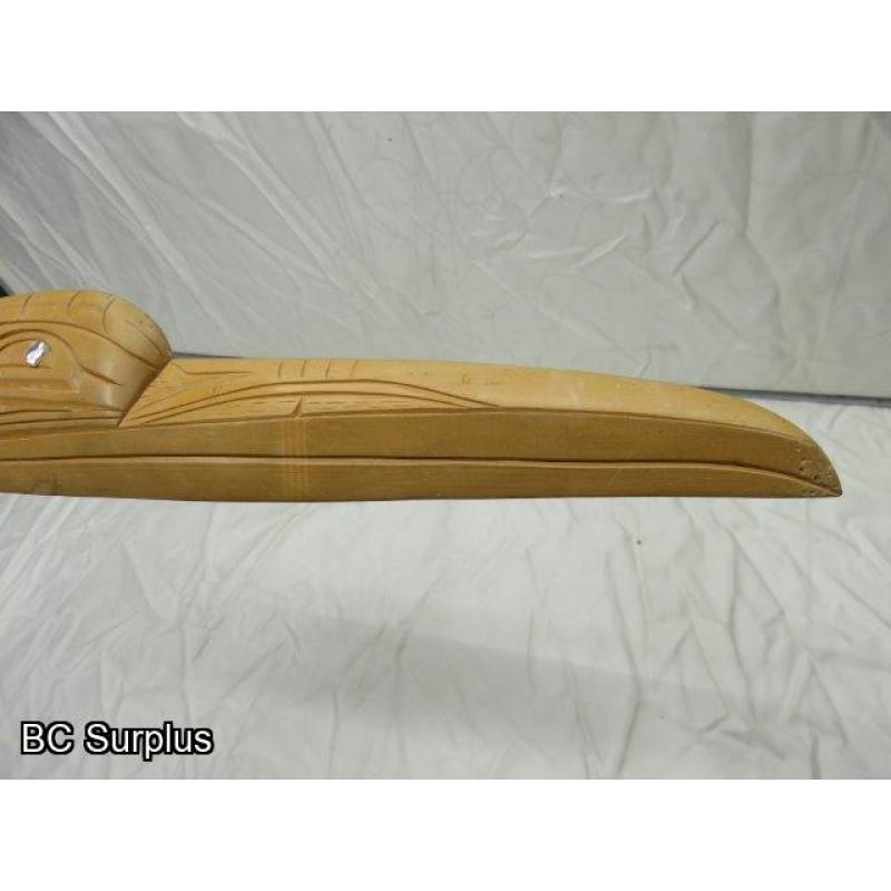 R-163: “Raven” Carved in Cedar – Dated 1999