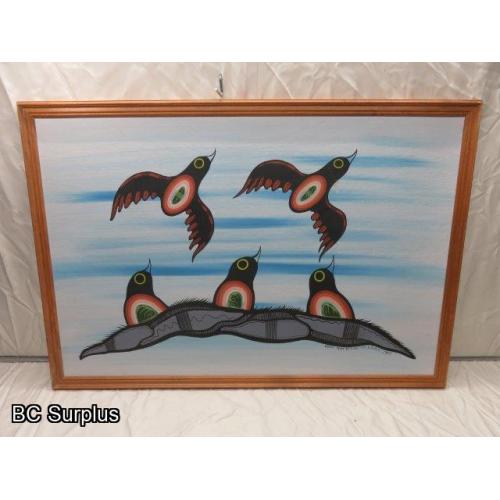 R-140: Eddie Kakepetum Original Painting – Framed