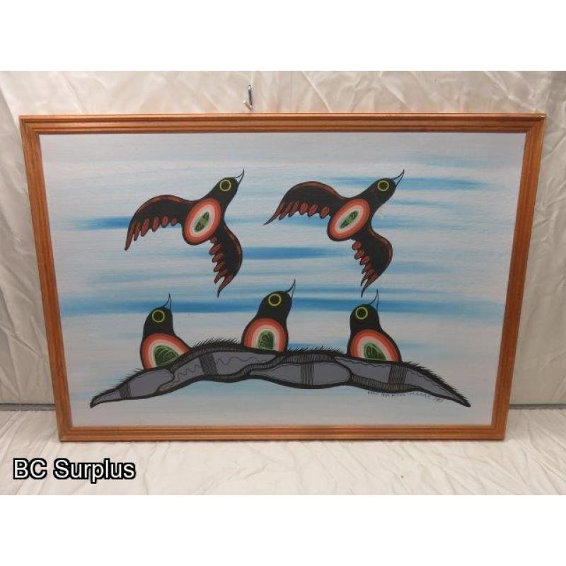 R-140: Eddie Kakepetum Original Painting – Framed