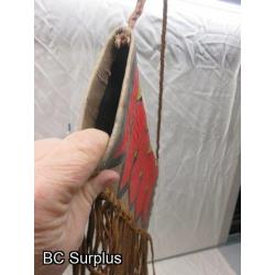 R-173: Vintage Painted Leather Quiver