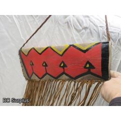 R-173: Vintage Painted Leather Quiver