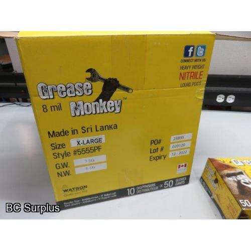 R-542: Grease Monkey HD 8 mil Disposable Nitrile Gloves – XL