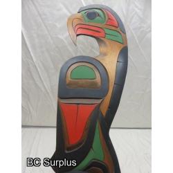 R-187: Fred Ashley Carved Wall Totem