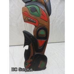 R-187: Fred Ashley Carved Wall Totem