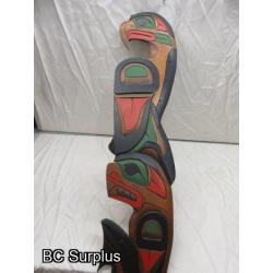 R-187: Fred Ashley Carved Wall Totem