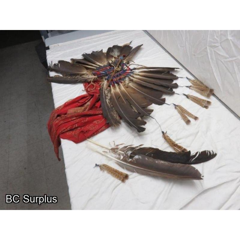 R-207: Feather & Bear Claw Head Dress