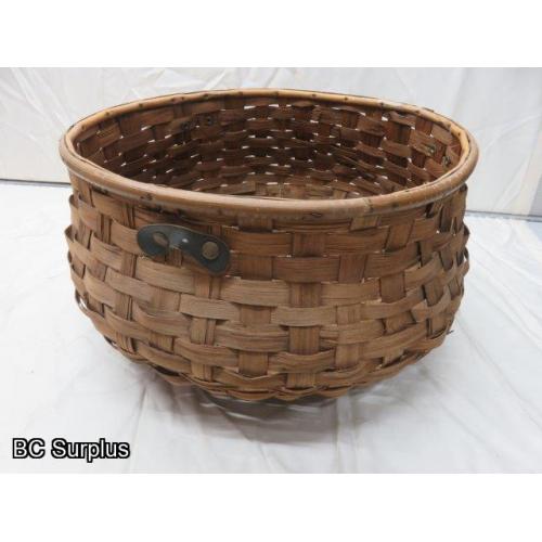 R-216: Cedar Strip Woven basket – Large