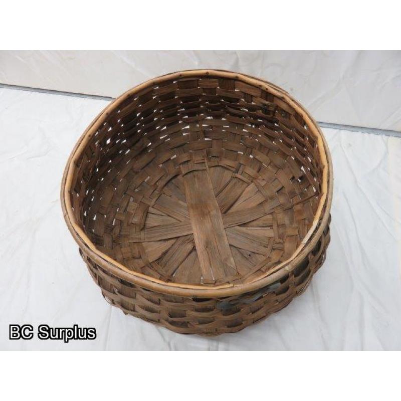 R-216: Cedar Strip Woven basket – Large