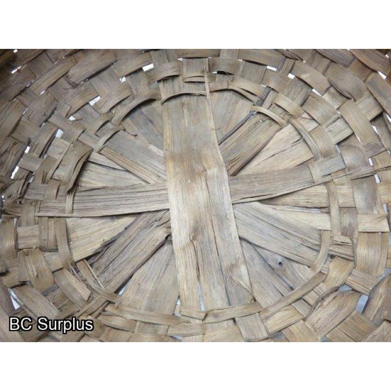 R-216: Cedar Strip Woven basket – Large