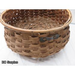 R-216: Cedar Strip Woven basket – Large