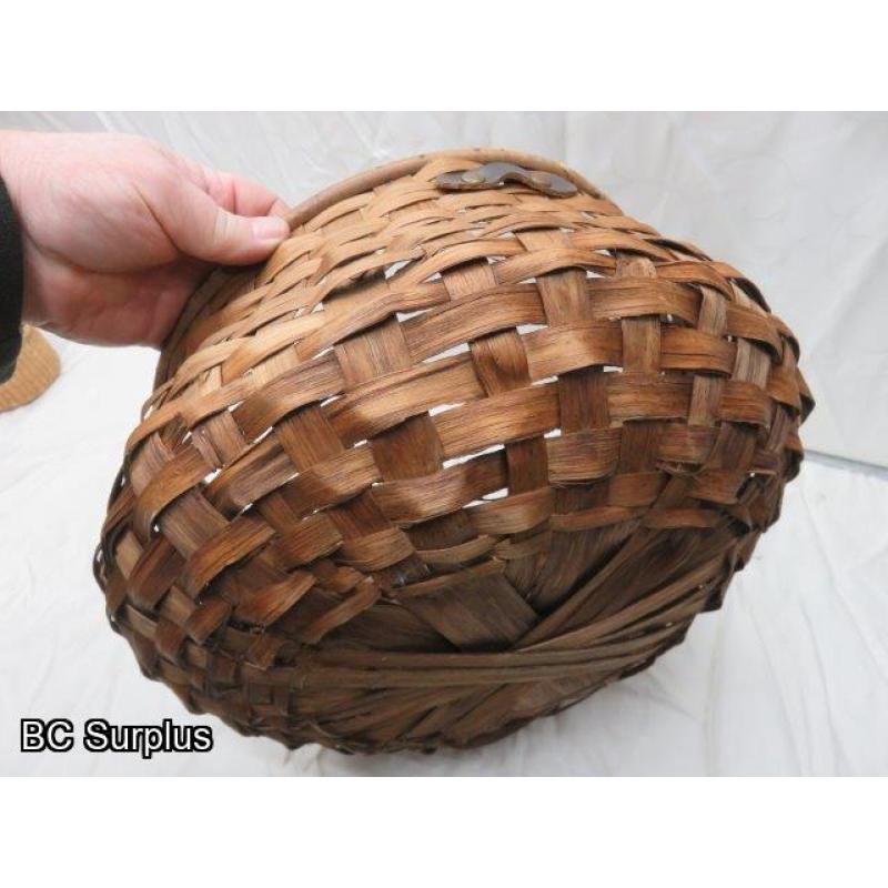 R-216: Cedar Strip Woven basket – Large