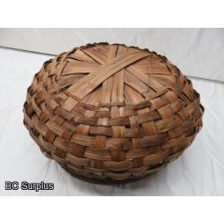 R-216: Cedar Strip Woven basket – Large