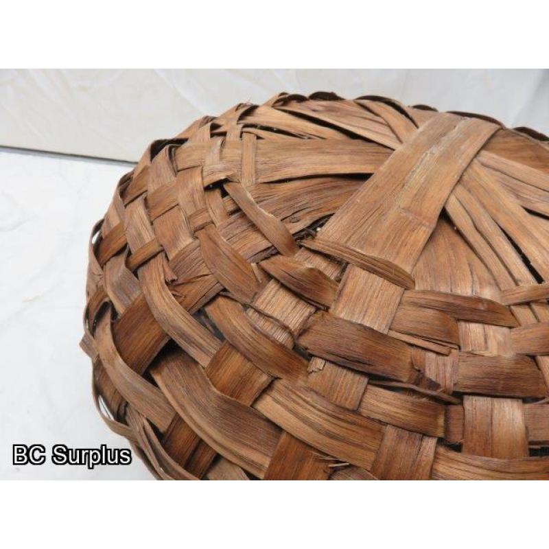 R-216: Cedar Strip Woven basket – Large