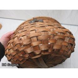 R-216: Cedar Strip Woven basket – Large