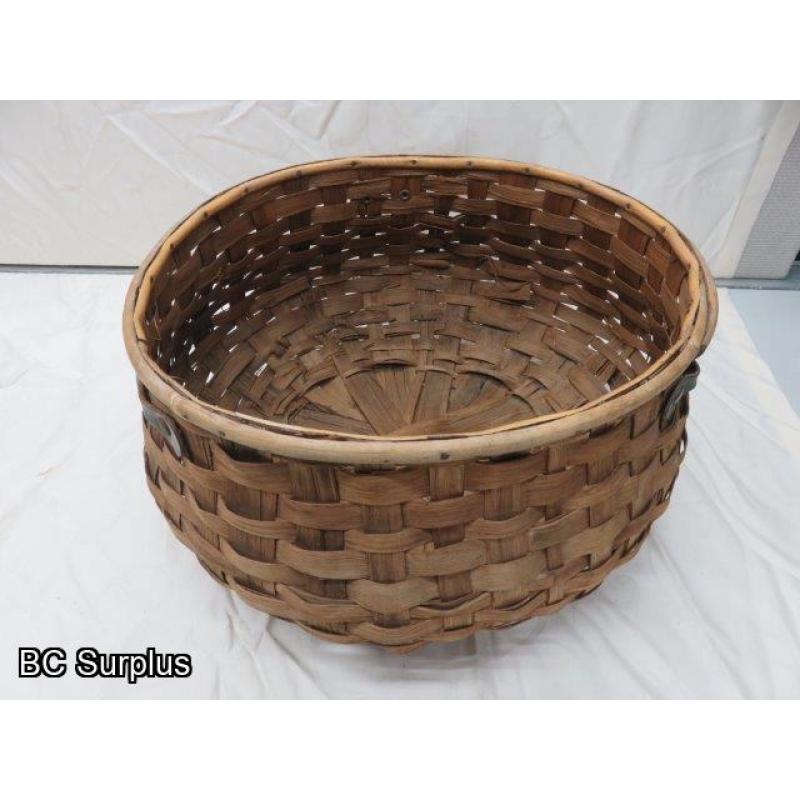 R-216: Cedar Strip Woven basket – Large