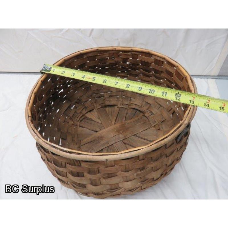 R-216: Cedar Strip Woven basket – Large