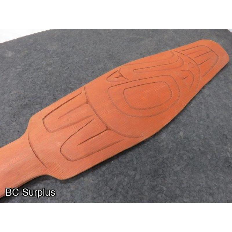 R-226: Carved Paddle – Signed