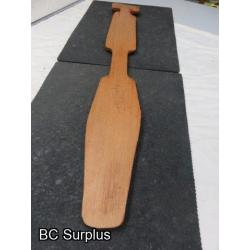 R-226: Carved Paddle – Signed