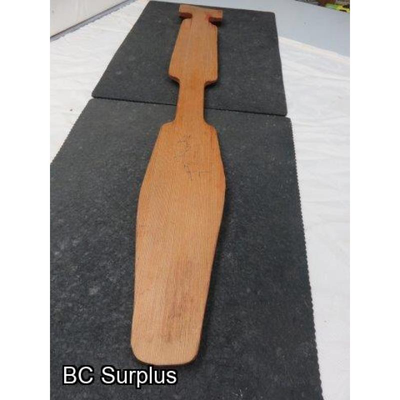 R-226: Carved Paddle – Signed