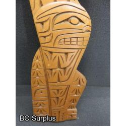 R-237: Carved Two Character Wall Plaque