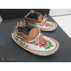 R-240: Beaded Moccasins with Heavy Leather Sole