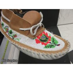 R-240: Beaded Moccasins with Heavy Leather Sole