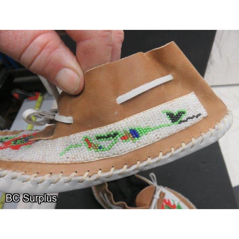 R-240: Beaded Moccasins with Heavy Leather Sole