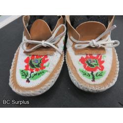 R-240: Beaded Moccasins with Heavy Leather Sole