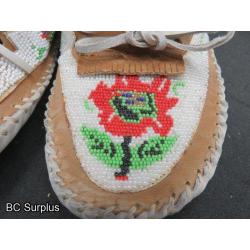 R-240: Beaded Moccasins with Heavy Leather Sole