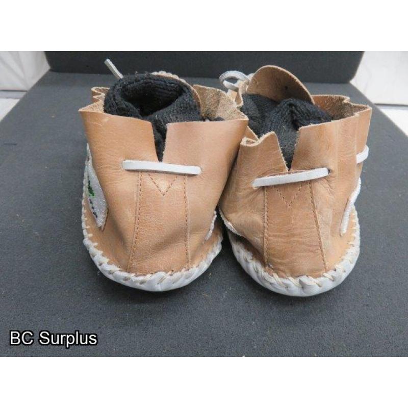 R-240: Beaded Moccasins with Heavy Leather Sole