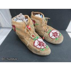 R-241: Beaded Leather Moccasins