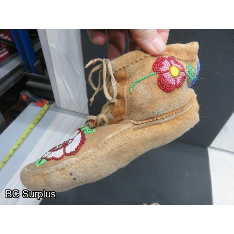 R-241: Beaded Leather Moccasins