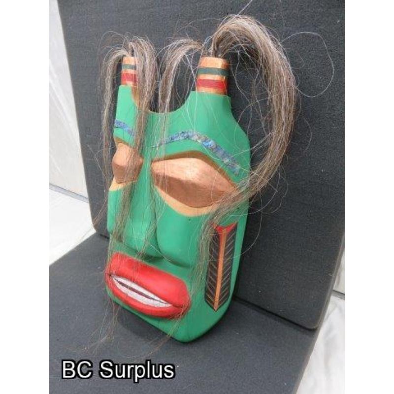 R-259: Carved Mask with Copper Inlay