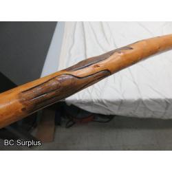 R-251: Burled Eagle Head Walking Stick – Carved